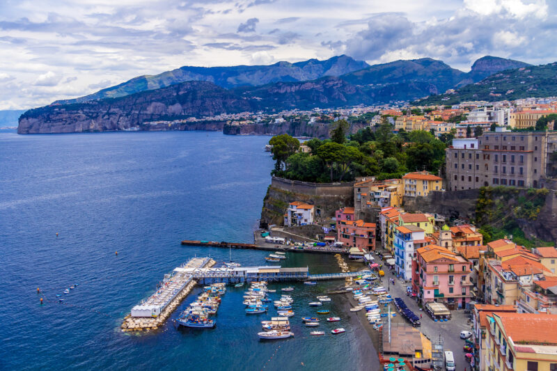 Aerial view of Sorrento Italy